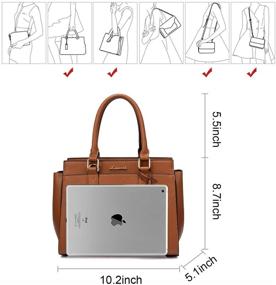 img 1 attached to Handbags Fashion Satchel Shoulder Leather Women's Handbags & Wallets for Satchels