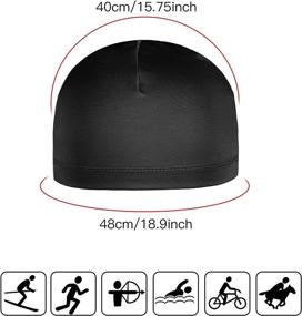 img 2 attached to 🧢 Boao Helmet Liner Skull Caps 6-Pack - Sweat-Wicking Running Hats and Cycling Skull Caps for Men and Women