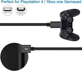 img 1 attached to ⚡ 3ft PS4 Controller Charger Cable for Xbox One Controller, Micro USB Charging Cord for PS4/Xbox One S/X, Sony Playstation 4, PS4 Slim/Pro Dual-Shock Wireless Game Consoles - SCOVEE Charge Wire
