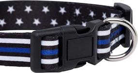 img 2 attached to 🐾 Thin Blue Line Stars Dog Collar by Native Pup