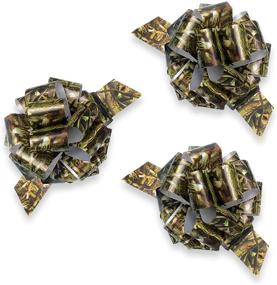 img 4 attached to Havercamp Next Camo Poly Ribbon Pull Bows – Perfect for Hunter Themed Parties, Camouflage Motifs, Birthdays, Graduation and Outdoor Family Picnics!