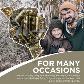 img 2 attached to Havercamp Next Camo Poly Ribbon Pull Bows – Perfect for Hunter Themed Parties, Camouflage Motifs, Birthdays, Graduation and Outdoor Family Picnics!