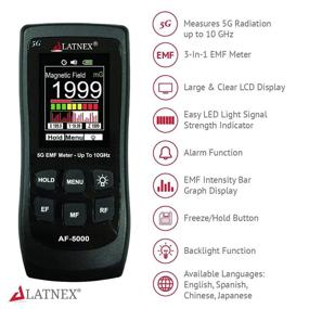 img 3 attached to 📡 LATNEX AF-5000 5G EMF Meter RF Detector Tester and Reader + Calibration Certificate - Evaluates RF, Microwaves, 3-Axis Gauss/Tesla Magnetic Fields + ELF Electrical Fields