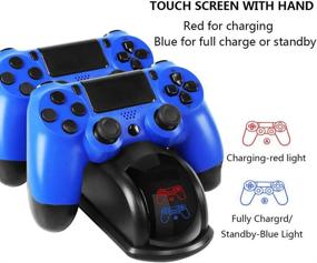 img 2 attached to 🎮 My Genik Controller Charger: Fast Charging Station Dock for PS4/PS4 Slim/PS4 Pro DualShock 4 Controller with Double Stand & 20 Colorful Silicone Thumb Grips