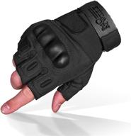 🧤 fingerless hard knuckle gloves for motorcycle, military, tactical combat, shooting, and outdoor training - by titanops logo