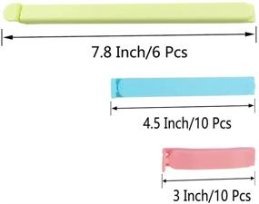 img 3 attached to 🔐 YINGFENG 26Pcs Plastic Sealing Clips: 3-4.5-7.8inch, Fresh-Keeping Clamp Sealer for Food and Snack Bags - Assorted Sizes and Colors