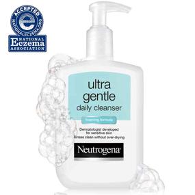 img 2 attached to 🧼 Neutrogena Ultra Gentle Daily Facial Cleanser for Sensitive Skin - Oil-Free, Soap-Free, Hypoallergenic & Non-Comedogenic Foaming Face Wash - 16 fl. oz - To Remove Dirt, Makeup & Impurities