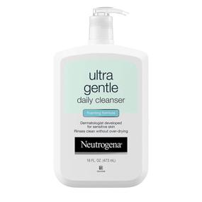 img 4 attached to 🧼 Neutrogena Ultra Gentle Daily Facial Cleanser for Sensitive Skin - Oil-Free, Soap-Free, Hypoallergenic & Non-Comedogenic Foaming Face Wash - 16 fl. oz - To Remove Dirt, Makeup & Impurities