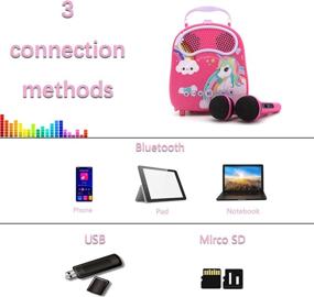 img 3 attached to Microphones Bluetooth Rechargeable Children Christmas