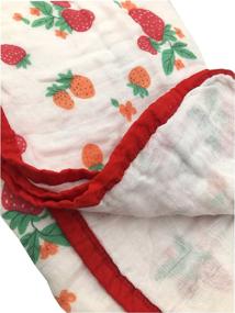 img 2 attached to 🌿 Bamboo Cotton Stroller Blanket for Kids' Home Store: Nursery Bedding Essential