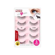 💋 kiss ever ez lashes no. 03 - 10 count pack, black [variety in packaging] logo