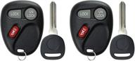 enhanced keylessoption keyless entry remote car key fob and replacement key set for 15042968 (pack of 2) logo