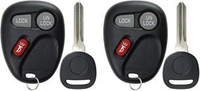 img 2 attached to Enhanced KeylessOption Keyless Entry Remote Car Key Fob and Replacement Key Set for 15042968 (Pack of 2)