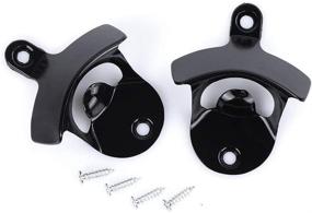 img 1 attached to 🍻 Convenient and Sturdy Mosbest Wall Mounted Bottle Opener - 2 Pack with Mounting Screws, Perfect for Bars and Kitchens