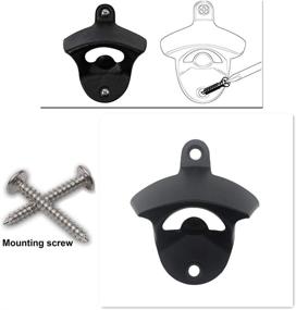 img 3 attached to 🍻 Convenient and Sturdy Mosbest Wall Mounted Bottle Opener - 2 Pack with Mounting Screws, Perfect for Bars and Kitchens