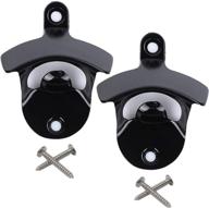 🍻 convenient and sturdy mosbest wall mounted bottle opener - 2 pack with mounting screws, perfect for bars and kitchens логотип