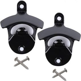 img 4 attached to 🍻 Convenient and Sturdy Mosbest Wall Mounted Bottle Opener - 2 Pack with Mounting Screws, Perfect for Bars and Kitchens