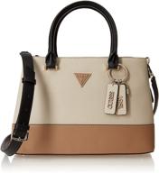 guess cordelia luxury satchel natural logo