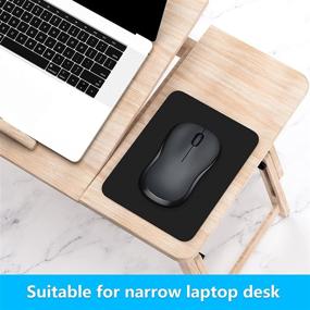 img 2 attached to 🖱️ Dapesuom Small Mouse Pad - 6 x 8 Inch, Non-Slip Rubber Base, Waterproof Mat, Mini Mouse Pad for Wireless Mouse, Laptops, Keyboard Tray - Home, Office, Travel - Jet Black