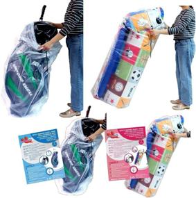 img 3 attached to 👜 Versatile Drawstring Bag Set for Golf Bags, Picnic Mattresses, and Household Organization – Reusable Multi-Purpose Dust Covers in 2 Sizes