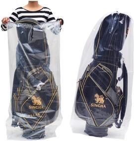 img 4 attached to 👜 Versatile Drawstring Bag Set for Golf Bags, Picnic Mattresses, and Household Organization – Reusable Multi-Purpose Dust Covers in 2 Sizes