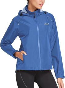 img 3 attached to BALEAF Women's Running Rain Jackets: Waterproof Wind Breakers for Cycling, Hiking, Skiing - Lightweight, Packable & Reflective