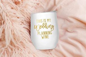 img 1 attached to 🍾 Navy Knot Wedding Planning Wine Tumbler: Insulated Stemless Goblet & Coffee Cup - Perfect Bride Gift & Bridal Shower Essential (White, 12 Oz)