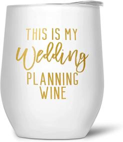 img 3 attached to 🍾 Navy Knot Wedding Planning Wine Tumbler: Insulated Stemless Goblet & Coffee Cup - Perfect Bride Gift & Bridal Shower Essential (White, 12 Oz)