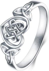 img 3 attached to 💍 BORUO 925 Sterling Silver Ring - Celtic Knot Heart, Highly Polish & Tarnish Resistant Eternity Wedding Band - Stackable Ring | Ultimate SEO