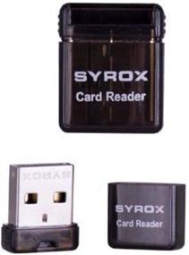 img 3 attached to Syrox Black Mini Micro SD Card Reader - Fast and Convenient Data Transfer, Portable and Plug-and-Play Friendly