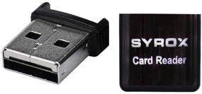 img 4 attached to Syrox Black Mini Micro SD Card Reader - Fast and Convenient Data Transfer, Portable and Plug-and-Play Friendly