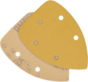 img 2 attached to 🔸 Dura-Gold Premium Mouse Detail Sander Sandpaper - 48 Assorted Grit Sanding Sheets for Woodworking, Wood Crafting, Auto Paint - 5 Hole Pattern Hook & Loop Triangle Mouse Discs