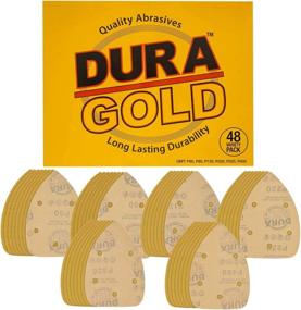 img 4 attached to 🔸 Dura-Gold Premium Mouse Detail Sander Sandpaper - 48 Assorted Grit Sanding Sheets for Woodworking, Wood Crafting, Auto Paint - 5 Hole Pattern Hook & Loop Triangle Mouse Discs