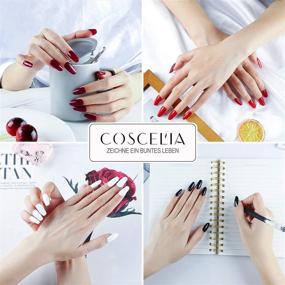 img 3 attached to 💅 Набор гель-лака Coscelia с УФ-лампой, сушка для ногтей 36W - Набор гель-лака в 10 цветах с легким снятием, базой и топовым покрытием, искусственными ногтями, инструментами для маникюра для использования на дому в стиле нейл-салона.