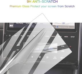 img 1 attached to Пленка защитного экрана для навигационного дисплея 2021 Tucson NX4 против царапин, закаленное стекло 9H твердость HD-прозрачная анти-взрывная пленка защиты для сенсорного экрана GPS LCD автомобиля Hyundai (Aircondition)