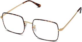 img 3 attached to 👓 SOJOS SJ5063: Women's Square Metal Blue Light Blocking Glasses for Computer Eyeglasses