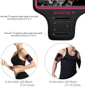 img 1 attached to JEMACHE Rosy Armband for Galaxy S21 Ultra, S20 Ultra, 🏃 A72, A71 – Ideal for Gym, Workouts, Running with Key Holder