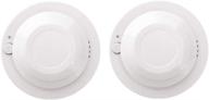 🔥 ul listed photoelectric smoke alarm with battery included for home fire safety - pack of 2 logo