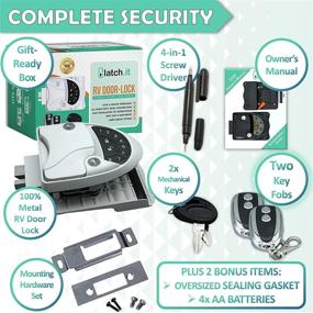 img 3 attached to 🔒 2021 White RV Lock Keyless Entry with 100% Metal Construction - Includes 2 Fobs, Gasket, Screwdriver, and 2 Keys - Specifically Designed to Fit 2.75" x 3.75" Lock Hole