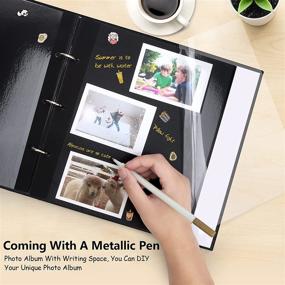 img 3 attached to 📸 Versatile Self Adhesive Photo Album: DIY Scrapbook with 60 Pages for 3 Ring Binder | Holds 4x6, 5x7, 8x10 Photos | Large Book with Writing Space for Wedding, Family, Baby, and Travel