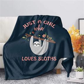 img 4 attached to 🦥 Aoopistc Flannel Throw Blanket: Cozy Lightweight Blankets for All Seasons - Perfect for Sloth Lovers!