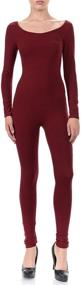 img 3 attached to 👯 JJJ Women's Cotton Catsuit: Long Sleeve Yoga Bodysuit Jumpsuit - Made in USA