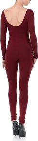 img 1 attached to 👯 JJJ Women's Cotton Catsuit: Long Sleeve Yoga Bodysuit Jumpsuit - Made in USA