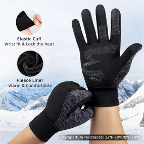 img 1 attached to 🧤 BONFAD Winter Gloves: Touch Screen Warm Gloves for Men and Women in Cold Weather - Windproof, Ideal for Cycling, Running, Driving, Motorcycle, Biking, Hiking, Fishing, Workout