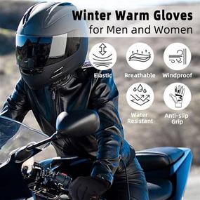 img 3 attached to 🧤 BONFAD Winter Gloves: Touch Screen Warm Gloves for Men and Women in Cold Weather - Windproof, Ideal for Cycling, Running, Driving, Motorcycle, Biking, Hiking, Fishing, Workout