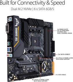 img 1 attached to 🎮 Высокопроизводительная материнская плата Asus TUF B450M-Pro Gaming Micro-ATX с процессором AMD Ryzen 3, DDR4, HDMI, Dual M.2, USB 3.1 Gen 2 и подсветкой Aura Sync RGB LED.