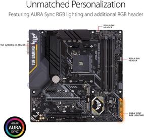 img 3 attached to 🎮 Высокопроизводительная материнская плата Asus TUF B450M-Pro Gaming Micro-ATX с процессором AMD Ryzen 3, DDR4, HDMI, Dual M.2, USB 3.1 Gen 2 и подсветкой Aura Sync RGB LED.