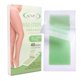 img 4 attached to Flawless Hair Removal Kit: 40 Wax Strips for Women - Perfect for Arms, Legs, Back, Underarms, Eyebrows, and Face - Achieve Smooth Skin with our Bikini Wax Kit