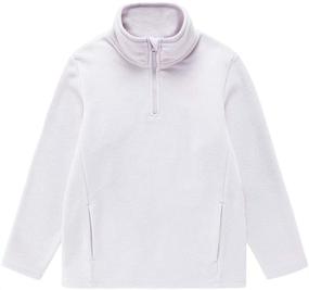 img 4 attached to 🧥 UNACOO Kids Boy's and Girl's Neck-Zip Polar Fleece Jacket with High Collar - Warm and Cozy (Ages 3-12 Years)