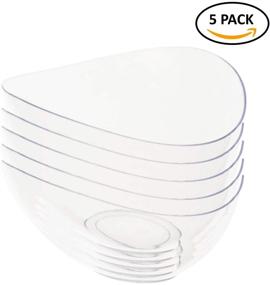 img 1 attached to 🍽️ Large Clear Angled Disposable Party Snack Bowls - 5 Pack of Plastic Serving Bowls for Parties, Buffet, Chips, Salads, Fruits - Posh Setting 64 oz